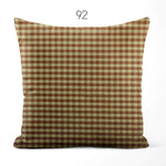 Brown Plaid and Check Homespun Rustic Country Throw Pillow Covers
