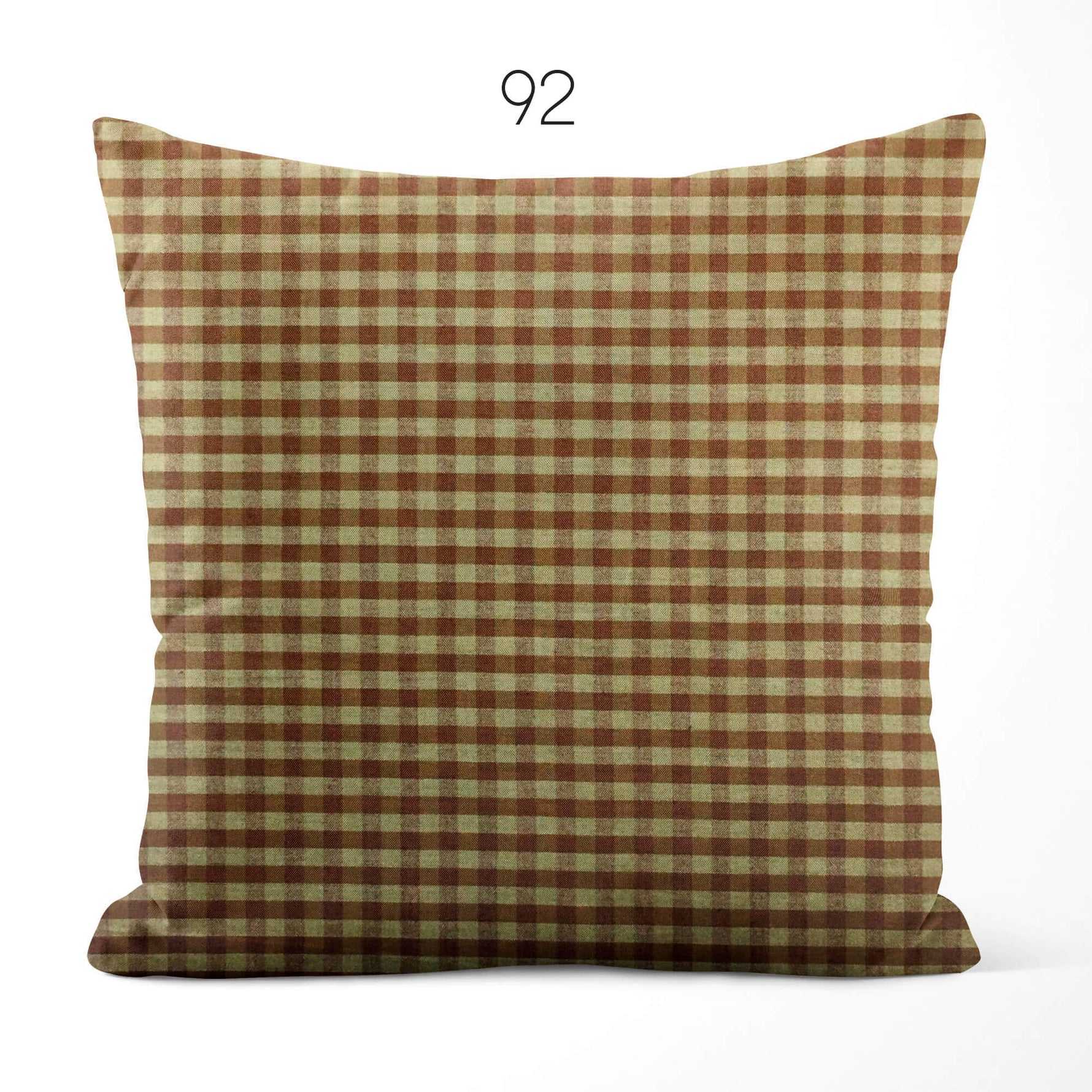 Brown Plaid and Check Homespun Rustic Country Throw Pillow Covers