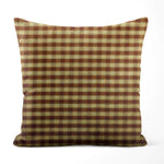 Brown & Tan Plaid Pillow Covers and Euro Shams – Rustic Farmhouse Style