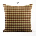 Brown Plaid and Check Homespun Rustic Country Throw Pillow Covers