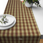 Brown Plaid and Check Homespun Rustic Country Table Runners