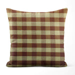 Brown & Tan Plaid Pillow Covers and Euro Shams – Rustic Farmhouse Style