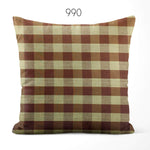 Brown Buffalo Check Homespun Rustic Country Throw Pillow Covers