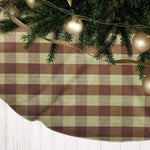 Brown & Tan Plaid Buffalo Check Christmas Tree Skirts – Rustic Farmhouse Style