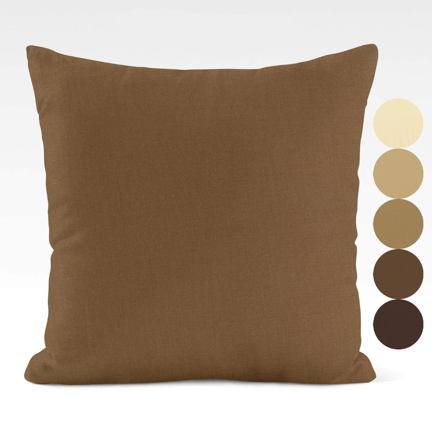 Cream, Tan, Latte, Mocha, and Dark Brown Throw Pillow Covers and Euro Shams