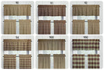 Brown and Tan Homespun Curtains – Rustic Plaid Farmhouse