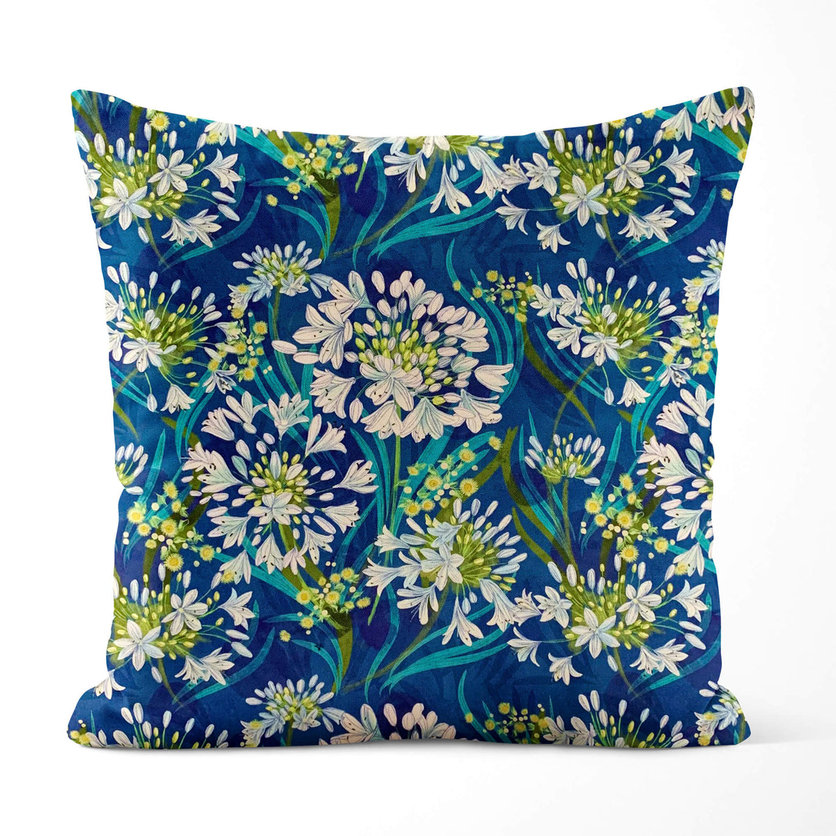 Lily of the Nile Floral Pillow Covers and Euro Shams - Cottage & Coastal Decor