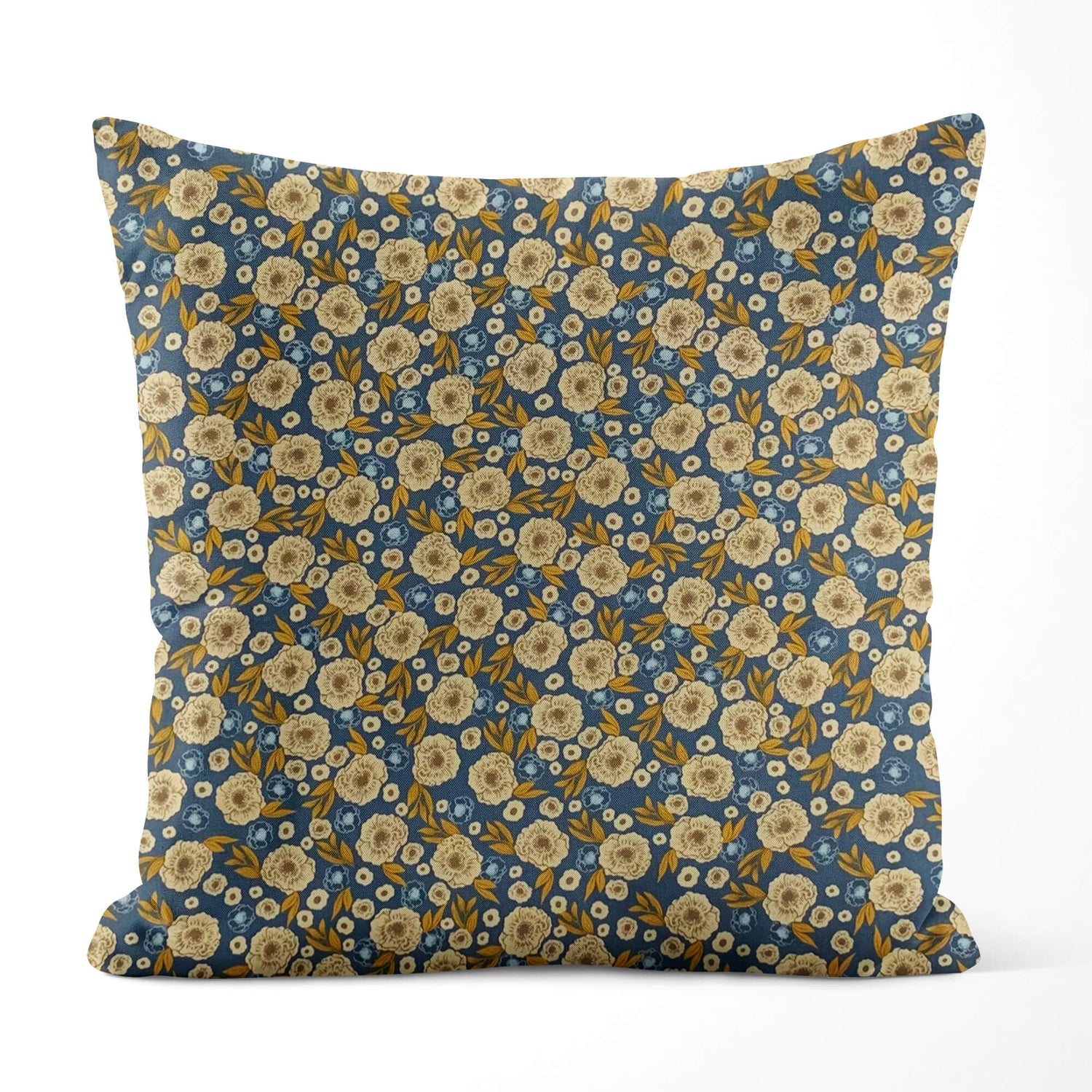 Last Blossom Floral Pillow Covers and Euro Shams blue