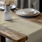 Cream Plaid Table Runners – Rustic Farmhouse Style checkered