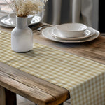 Cream Plaid Table Runners – Rustic Farmhouse Style