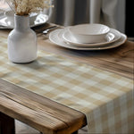 Cream Plaid Table Runners – Rustic Farmhouse Style buffalo check