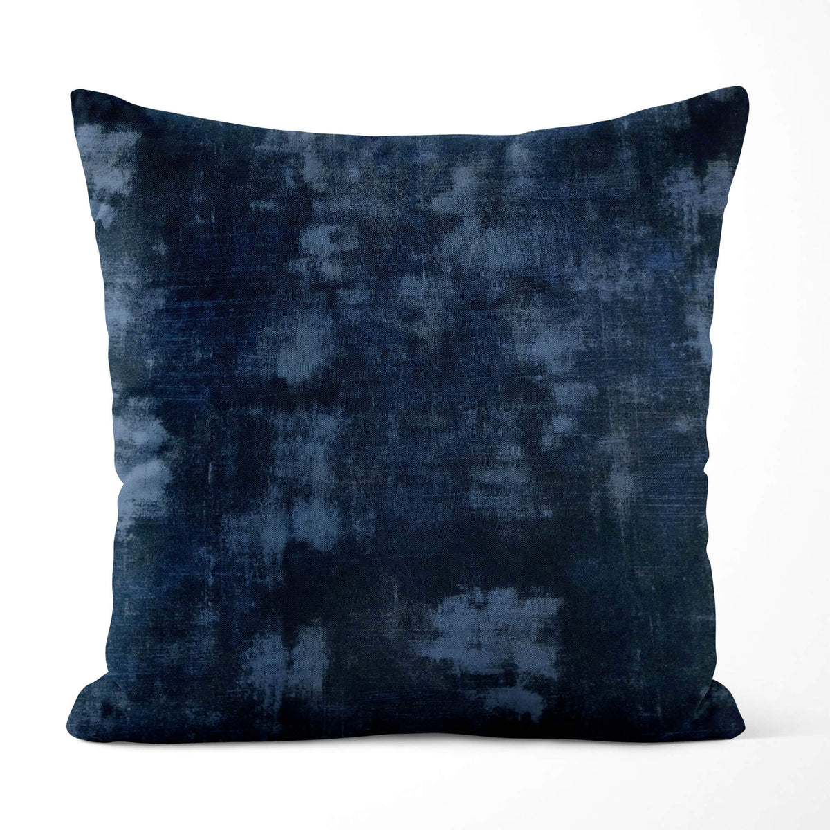 Abstract Blue Pillow Covers and Euro Shams – Denim & Nocturne Grunge
