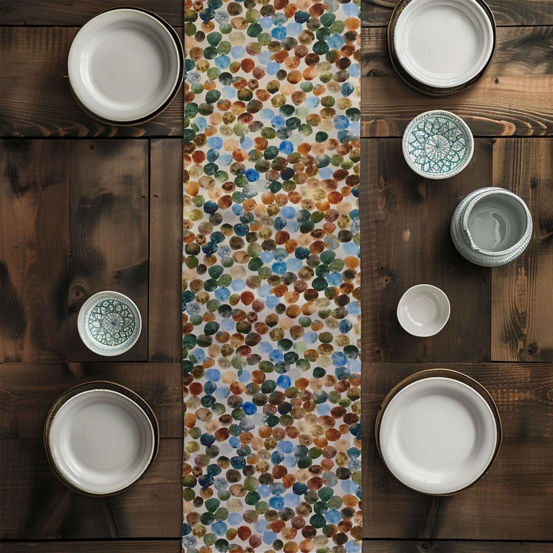 Abstract Rock - Inspired Table Runners – Earthy Tones