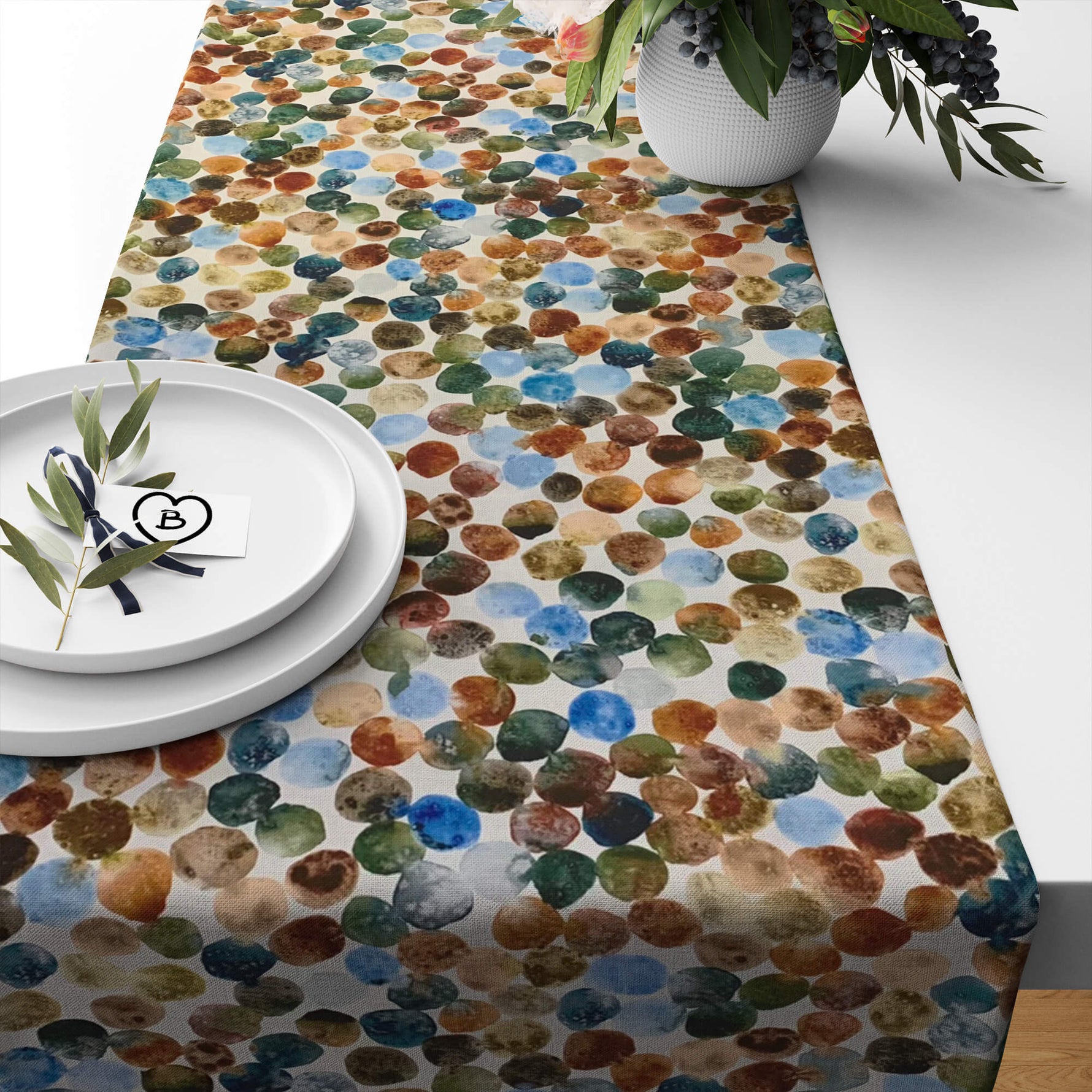 Abstract Rock - Inspired Table Runners – Earthy Tones