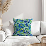 Lily of the Nile Floral Pillow Covers and Euro Shams - aqua