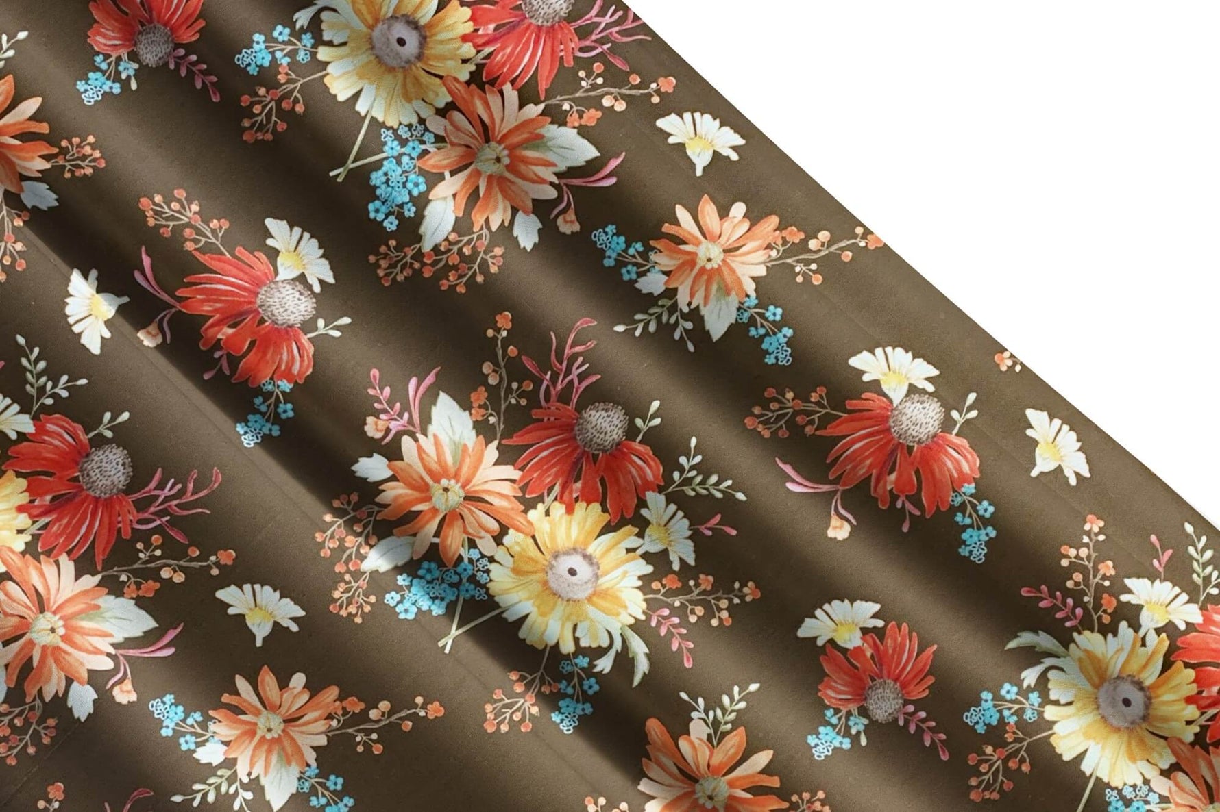 Autumn Floral Valances and Tier Curtains – Seasonal Window Treatments