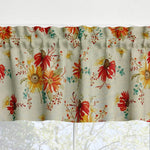 Autumn Floral Valances and Tier Curtains – Seasonal Window Treatments