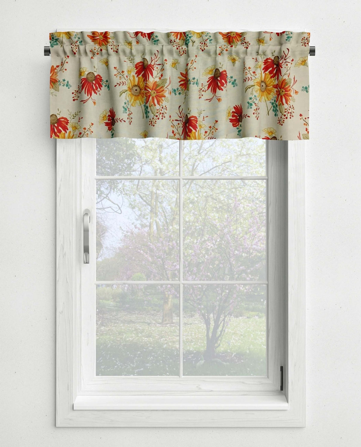 Autumn Floral Valances and Tier Curtains – Seasonal Window Treatments