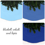 Blue Christmas Tree Skirts – Cobalt to Lapis Shades