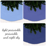 Blue Christmas Tree Skirts – Periwinkle & Night Sky