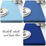 Bluebell, Cobalt, and Lapis Blue Table Linens – Solid Color Runners & Mats