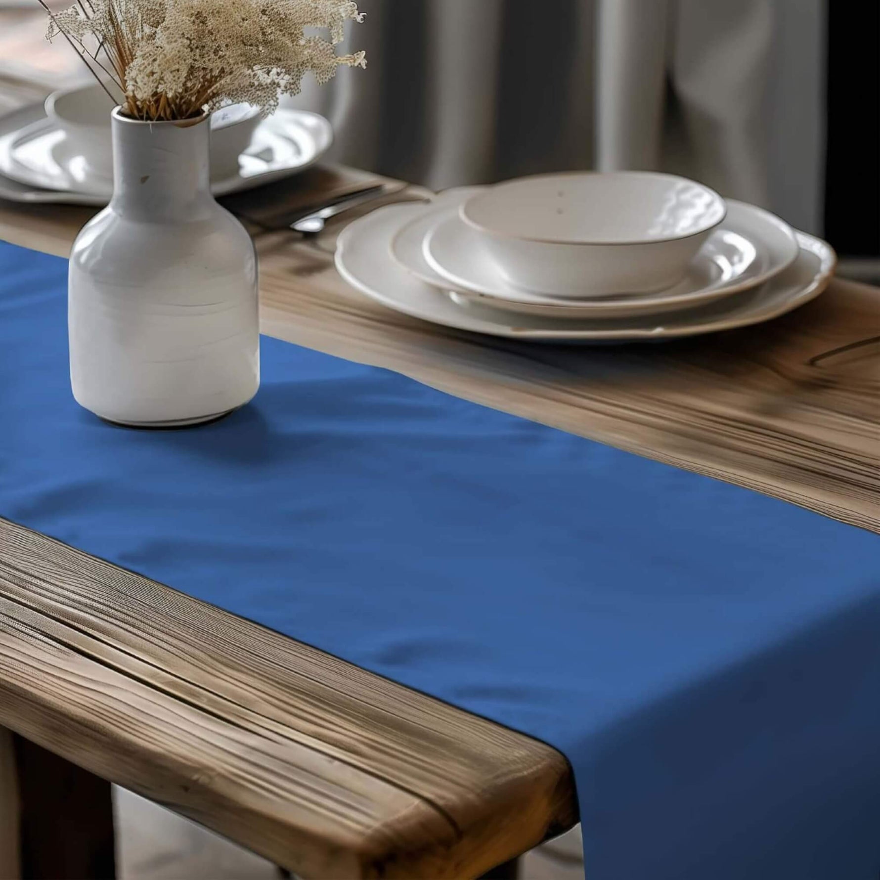 Bluebell, Cobalt, and Lapis Blue Table Linens – Solid Color Runners & Mats