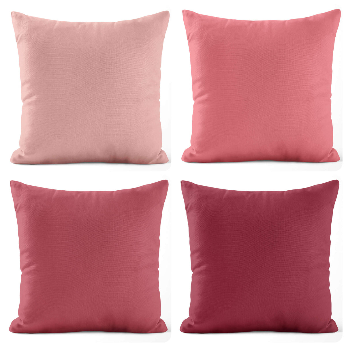 Blush & Pink Cotton Pillow Covers and Euro Shams – Custom Size Options