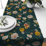 Boho Floral Table Runners – Charcoal or Teal Background