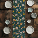 Boho Floral Table Runners – Charcoal or Teal Background