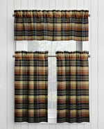Brown, Black, and Tan Plaid Homespun Curtains – Rustic Farmhouse