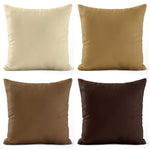 Cream, Tan, Latte, Mocha, and Dark Brown Throw Pillow Covers and Euro Shams