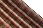 Burgundy, Brown, and Tan Plaid Homespun Curtains – Rustic Farmhouse