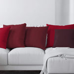 Burgundy Red Pillow Covers and Euros Shams – Cotton, Custom Sizes