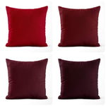 Burgundy Red Pillow Covers and Euros Shams – Cotton, Custom Sizes