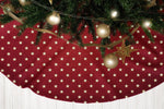 Burgundy Star Tree Skirts – Farmhouse Christmas Style
