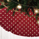 Burgundy Star Tree Skirts – Farmhouse Christmas Style