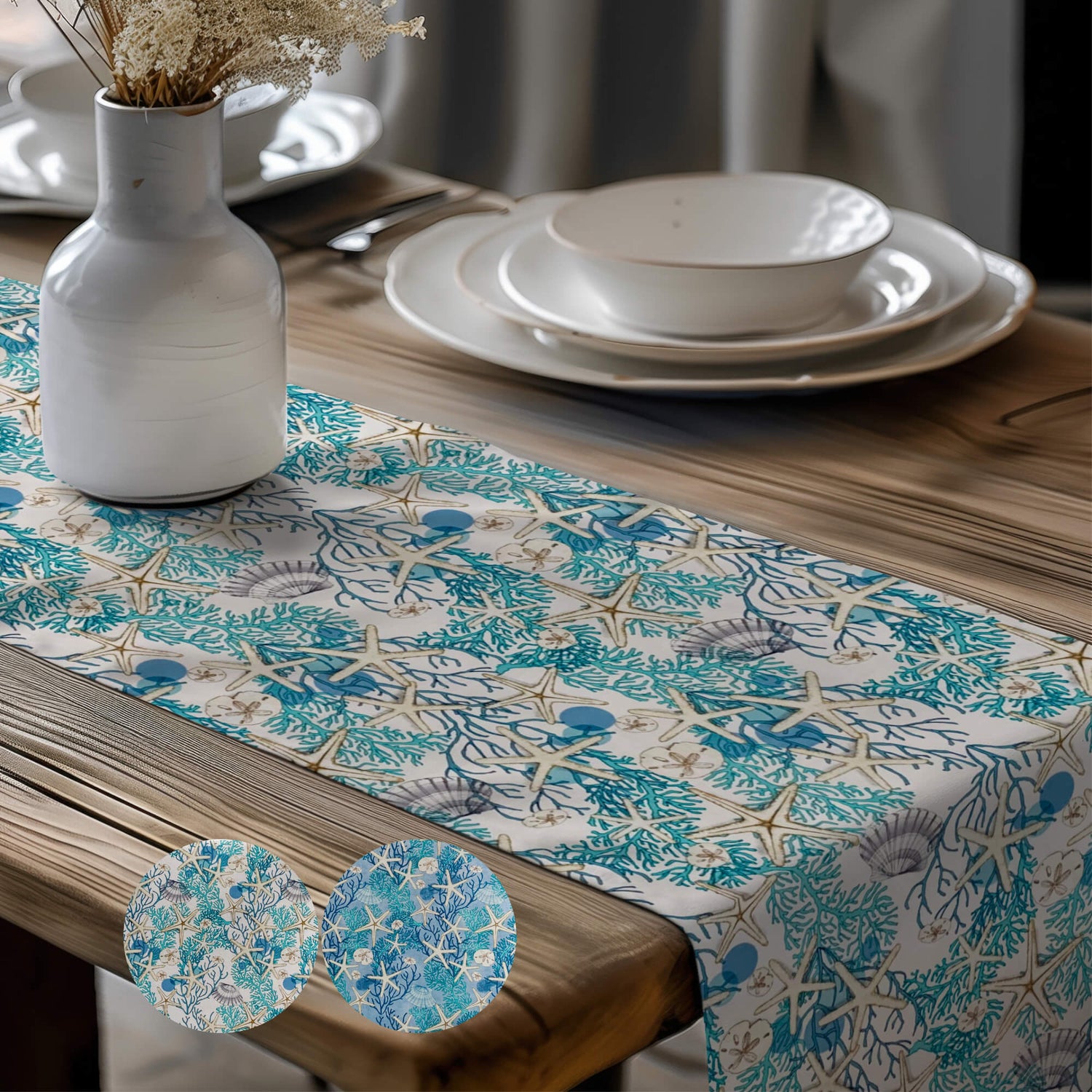 Serena Shores Coastal Table Runners and Placemats