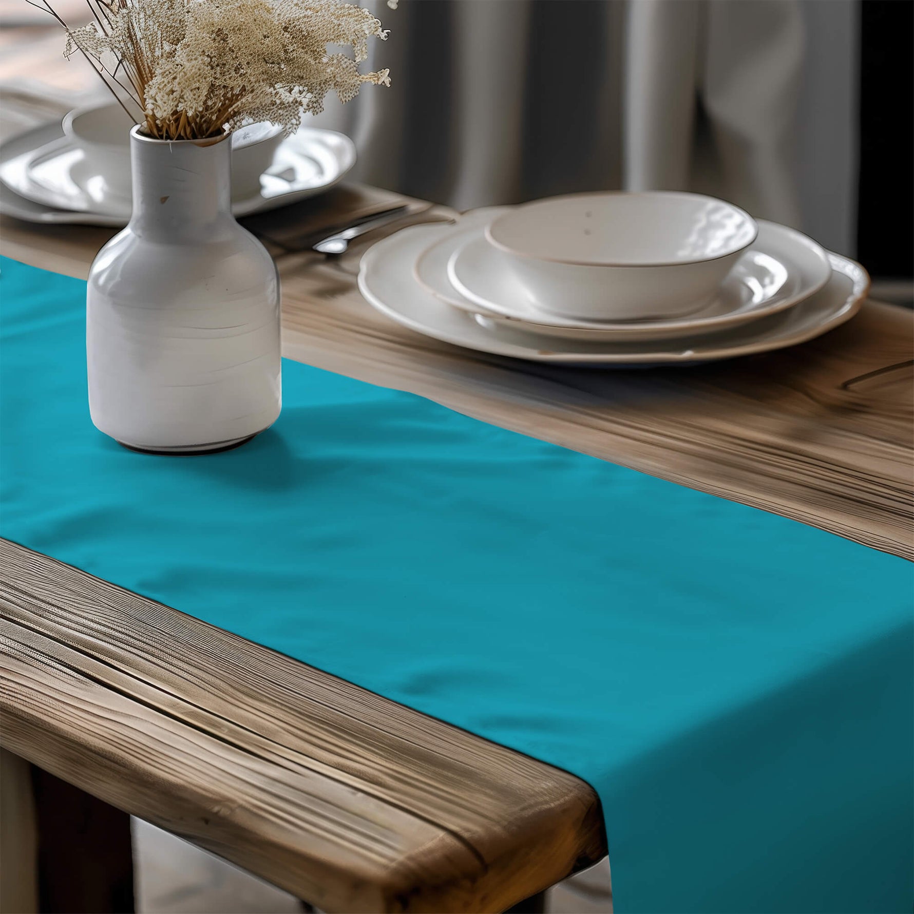 Cool Blue Table Runners and Placemats – Pool, Chill, Horizon & Prussian