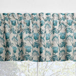 Coral Rose and Blue Tulip Valances and Tier Curtains – Elegant Floral