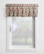 Coral Rose and Blue Tulip Valances and Tier Curtains – Elegant Floral