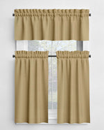 Cream and Brown Valances and Cafe Curtains - Tan, Latte, Mocha