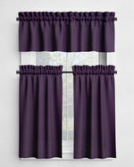 Dark Purple Cotton Valance: USA - Made Cafe Curtains