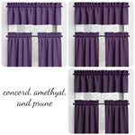 Dark Purple Cotton Valance: USA - Made Cafe Curtains