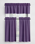 Dark Purple Cotton Valance: USA - Made Cafe Curtains