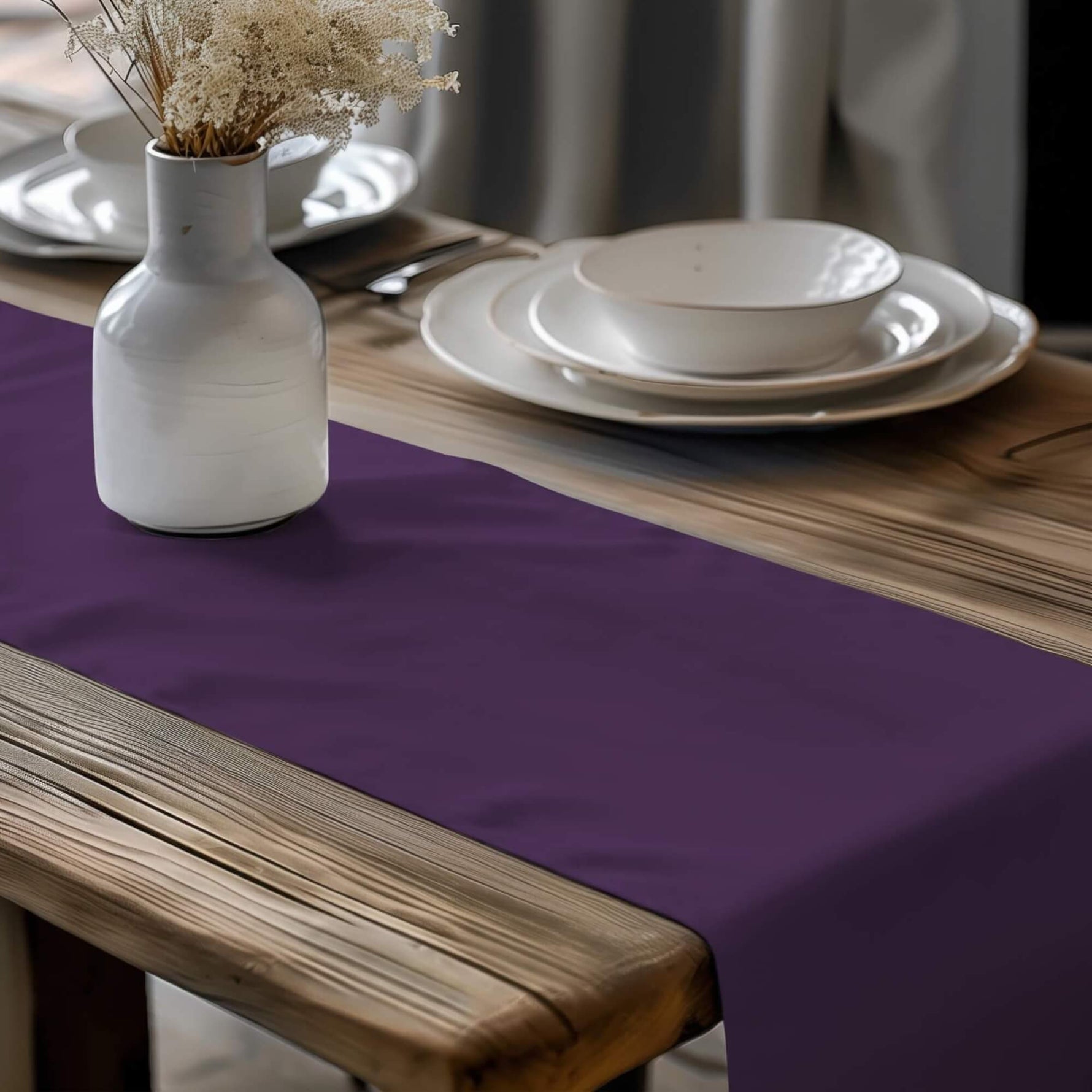 Dark Purple Table Linens – Solid Color Runners & Mats