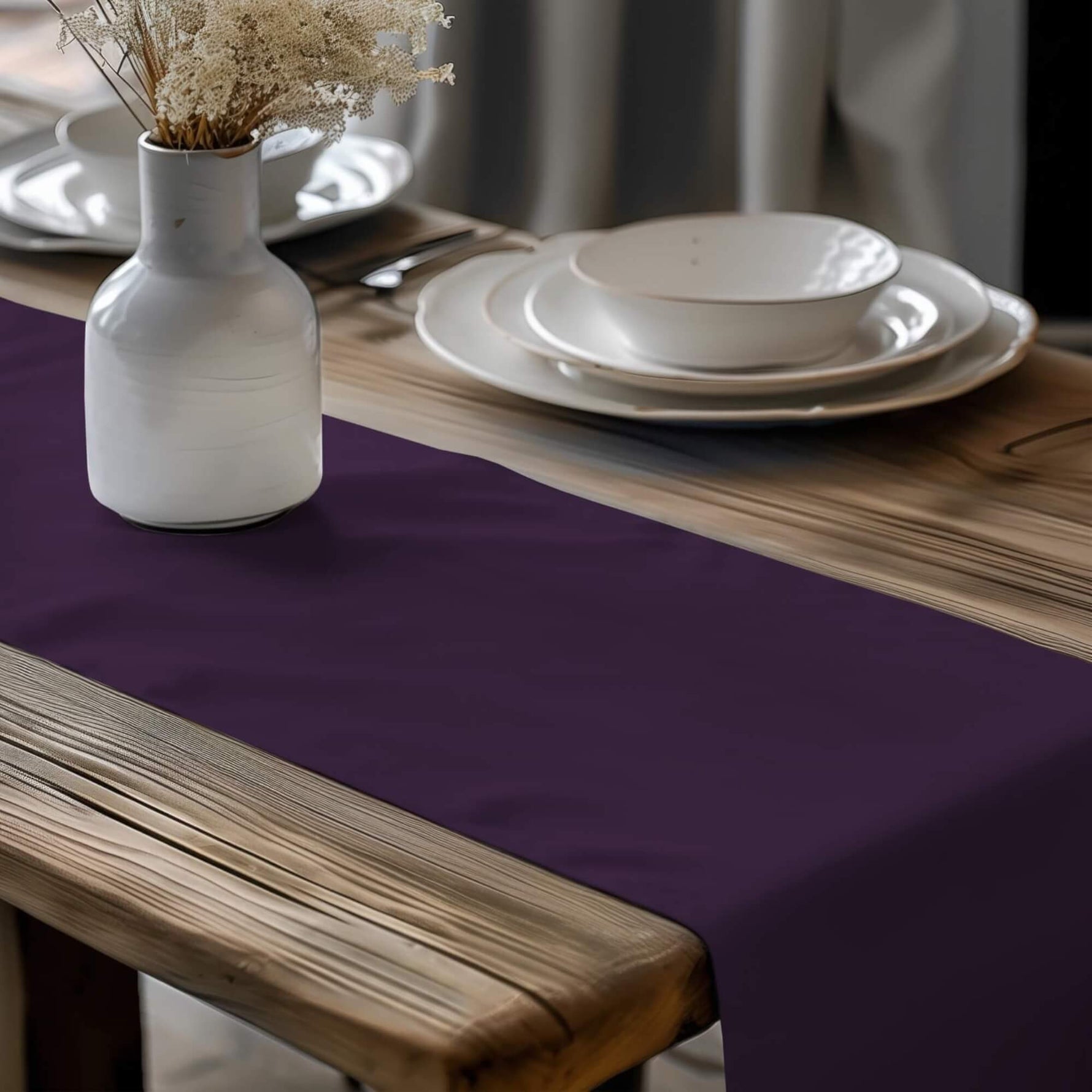 Dark Purple Table Linens – Solid Color Runners & Mats