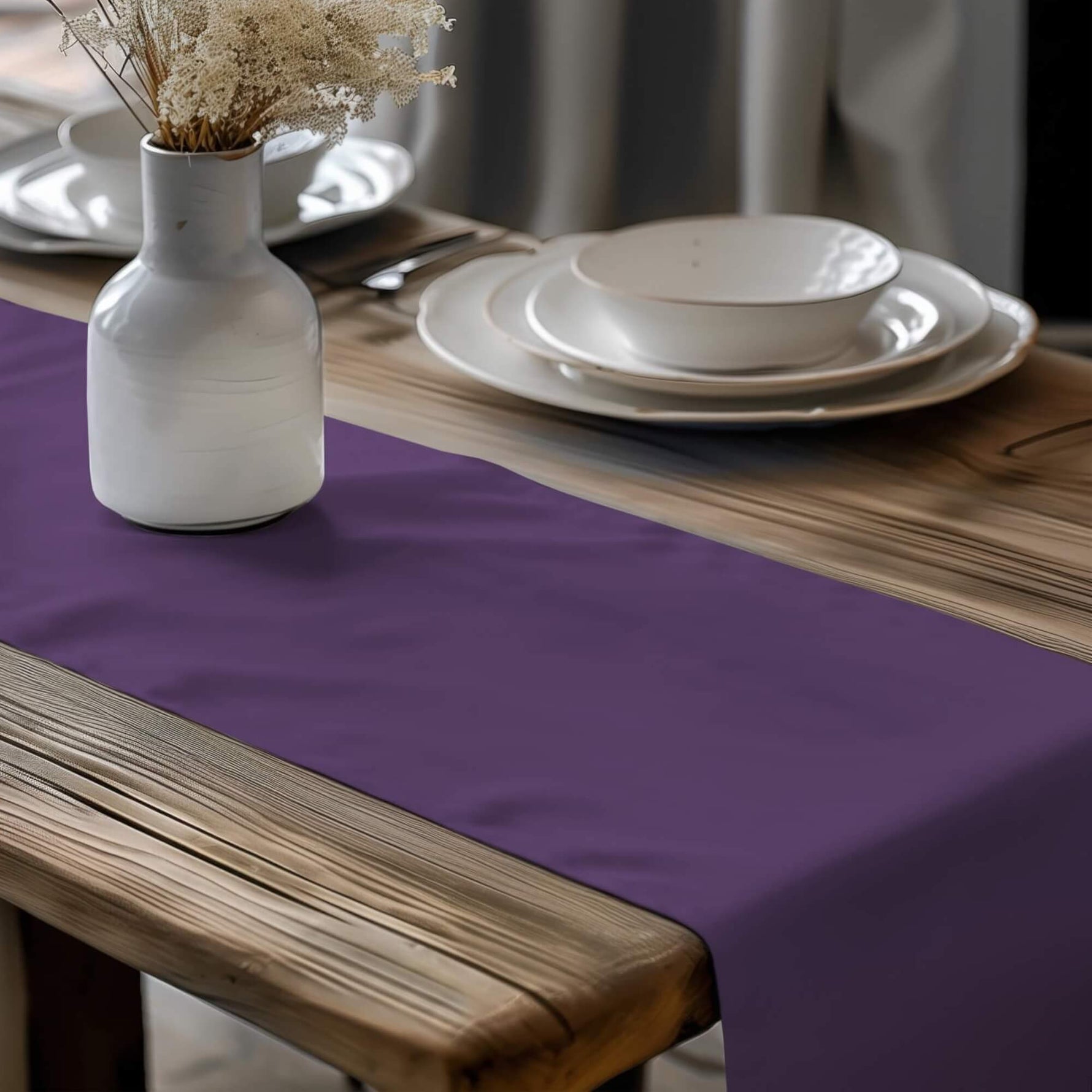 Dark Purple Table Linens – Solid Color Runners & Mats