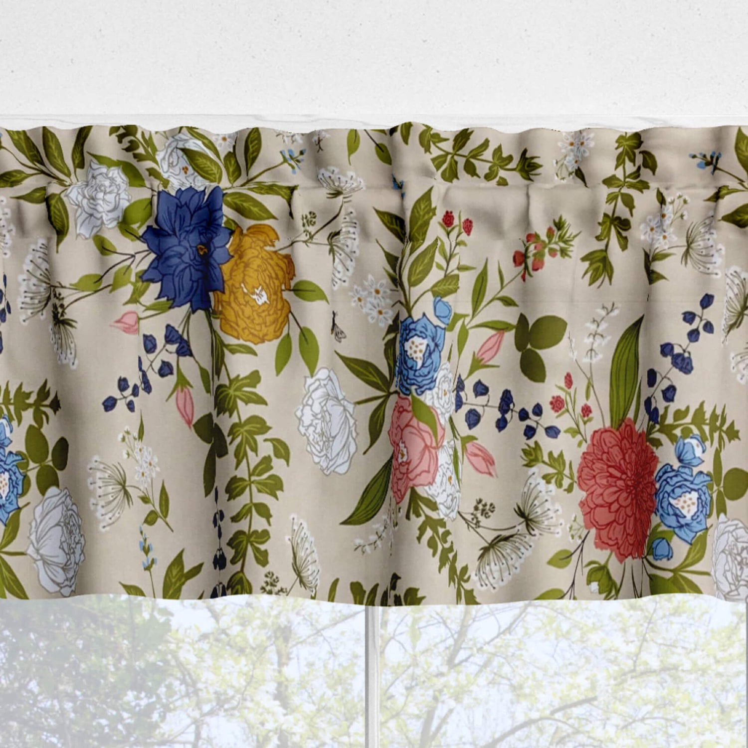 Enchantment Floral Rod Pocket Valances