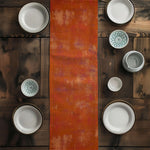 Fall Abstract Table Runners and Placemats– Yam Gold & Pumpkin Orange