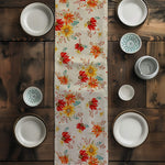 Fall Bouquet Table Runner – Autumn Floral Dining Decor, Thanksgiving, Rustic Farmhouse Style